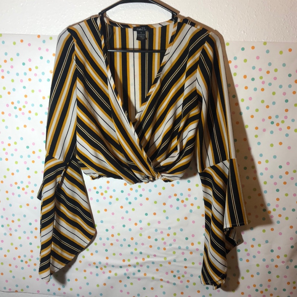 Flowy Open Front Long Sleeve Blouse